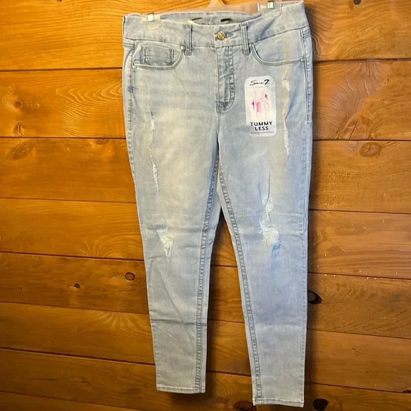 Seven womens jeans Tummy less slimming control panel 10 high-rise skinny distres - Picture 1 of 11